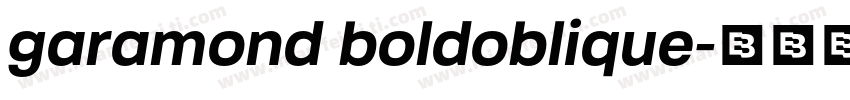 garamond boldoblique字体转换